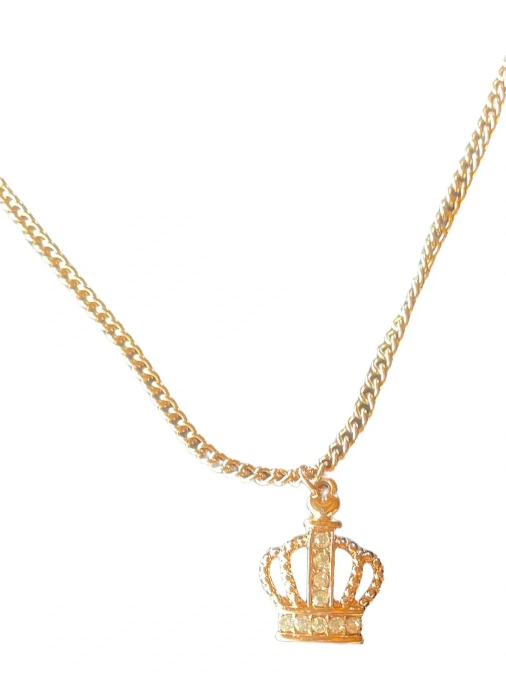 SALE Vintage Juicy Couture Y2K rose gold-tone Crown Pendant Necklace